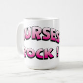 ナースの石15のOz。 コーヒー・マグ コーヒーマグカップ (正面左)