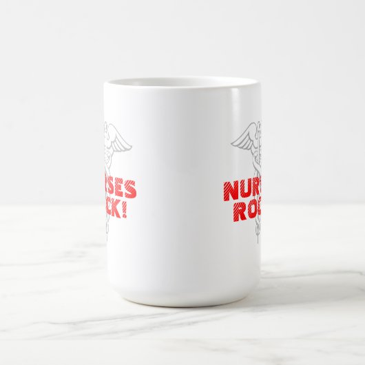 ナースの石! ケリュケイオンの記号を用いるマグ| コーヒーマグカップ (中央)