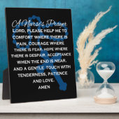 ナースの祈りの言葉サインがイーゼル フォトプラーク (側面)