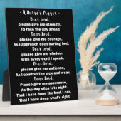 ナースの祈りの言葉写真の額とイーゼル フォトプラーク (側面)