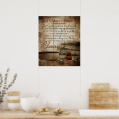 ナースの祈りの言葉感動的&やる気を起こさせる ポスター (キッチン)