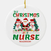 ナースの第1回クリスマスカスタム セラミックオーナメント (裏面)