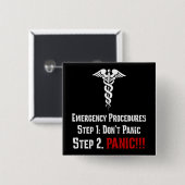 ナースの緊急対応 缶バッジ (正面&裏面)