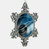 ナースの聴診器 スノーフレークピューターオーナメント (左)