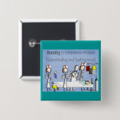 ナースの芸術のギフト 缶バッジ (正面&裏面)