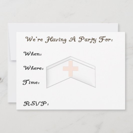 ナースの退職のパーティの招待状 招待状 (裏面)