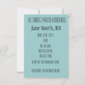 ナースの退職のパーティの招待状EKGのストリップ 招待状 (裏面)