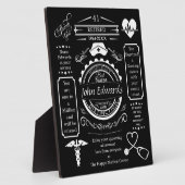 ナースの退職ギフトボス、ロングサービス フォトプラーク (側面)