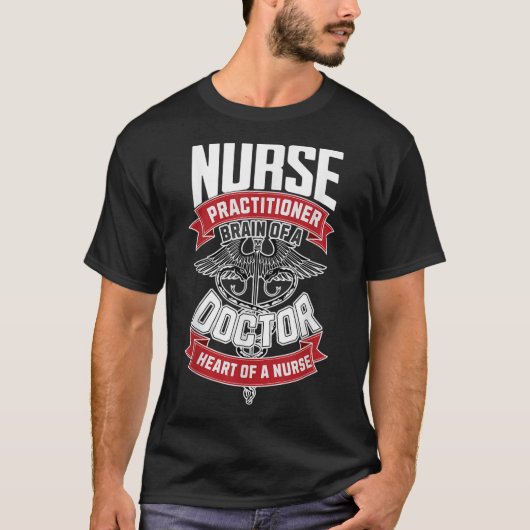 ナースの開業医 – 医師の脳,ハート Tシャツ (正面)