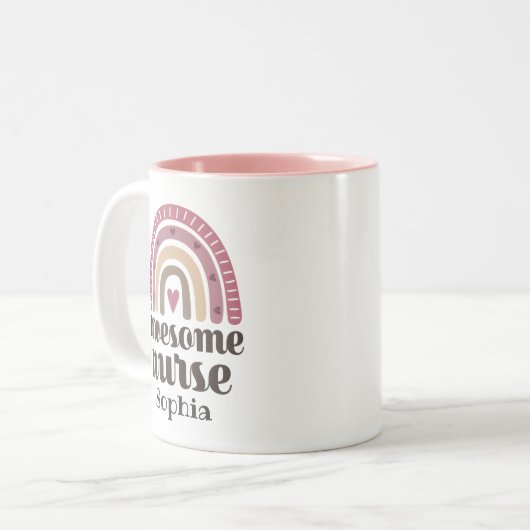 ナースの高パーソナライズされたさ ツートーンマグカップ (正面左)