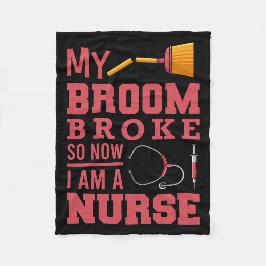 ナースの魔女 フリースブランケット (正面)