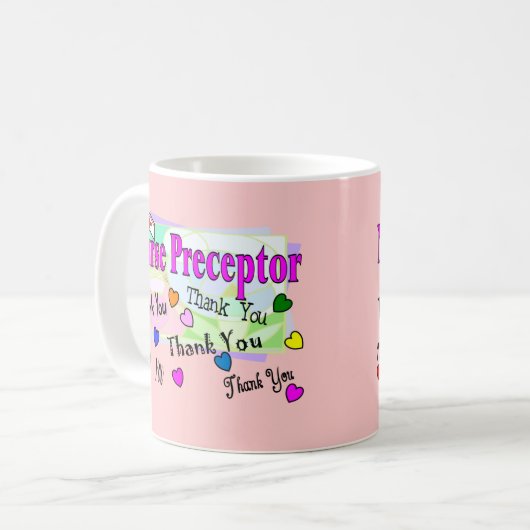 ナースのPreceptorは感謝していしています コーヒーマグカップ (正面左)