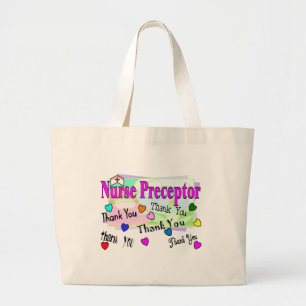 ナースのPreceptorは感謝していしています ラージトートバッグ