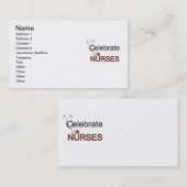 ナースのTシャツおよびギフトを祝って下さい 名刺 (正面/裏面)