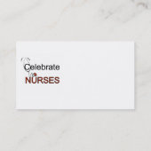 ナースのTシャツおよびギフトを祝って下さい 名刺 (裏面)