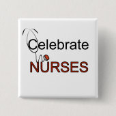 ナースのTシャツおよびギフトを祝って下さい 缶バッジ (正面)