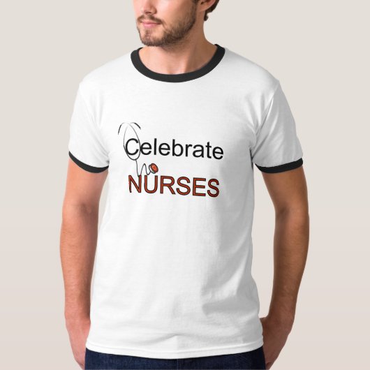 ナースのTシャツおよびギフトを祝って下さい Tシャツ (正面)