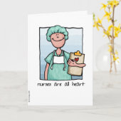 ナースはすべてハート カード (黄色い花)