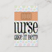 ナースはそれをの包帯よりよくさせます 名刺 (裏面)