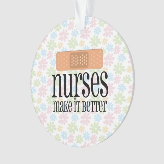 ナースはそれをよりよく、かわいいナースの包帯させます オーナメント (正面)