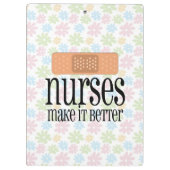 ナースはそれをよりよく、かわいいナースの包帯させます クリップボード (裏面)