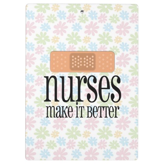ナースはそれをよりよく、かわいいナースの包帯させます クリップボード (裏面)