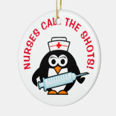 ナースはショットをクリスマスツリーのオーナメントと呼ぶ セラミックオーナメント (左)