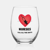 ナースはショットを茎のないワイングラスと呼ぶ ステムなしワイングラス (正面)