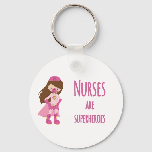 ナースはスーパーヒーロー キーホルダー (正面)