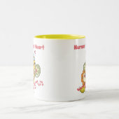 ナースはハートのマグを持っています ツートーンマグカップ (中央)