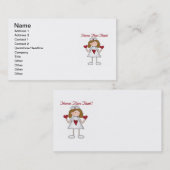 ナースはハートのTシャツおよびギフトを持っています 名刺 (正面/裏面)