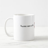 ナースはハート-ナースのギフト-と個人化なります気になります コーヒーマグカップ (左)