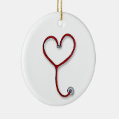ナースはハート-ナースのギフト-と個人化なります気になります セラミックオーナメント (右)