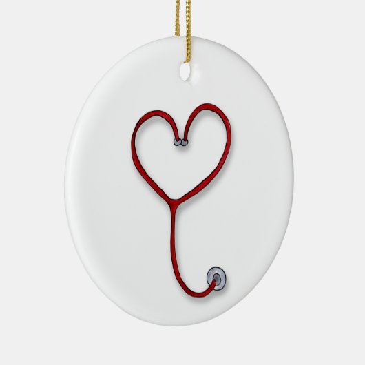 ナースはハート-ナースのギフト-と個人化なります気になります セラミックオーナメント (右)