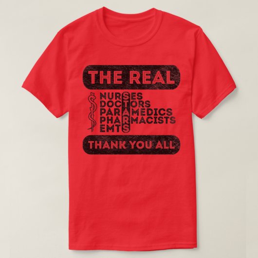 ナースはヒーロー医師はヒーロー労働者4 Tシャツ (デザイン正面)