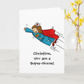 ナースはヒーロー – ハッピーナースの日 – 個人設定 カード (黄色い花)