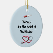 ナースはヘルスケアのオーナメントのハートです セラミックオーナメント (右)