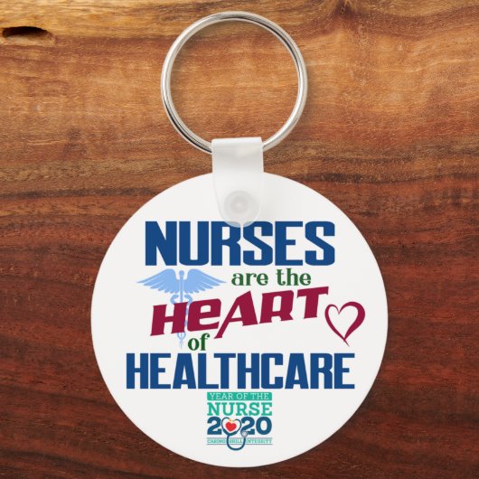 ナースはヘルスケアハートのナースK キーホルダー (正面)