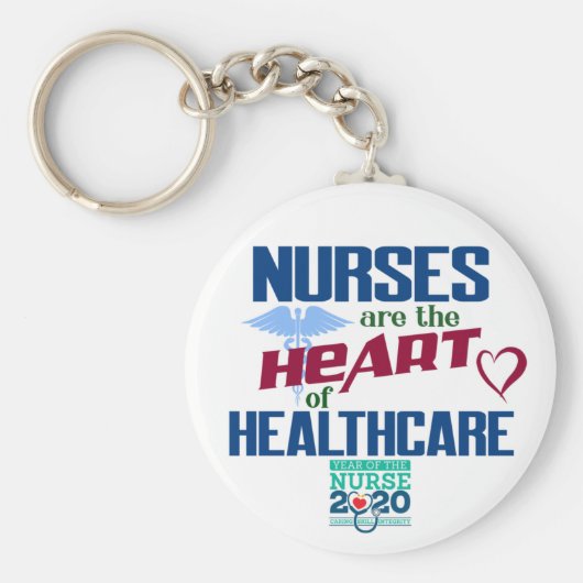 ナースはヘルスケアハートのナースK キーホルダー (正面)