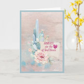 ナースはヘルスケア水カラーカードのハートである カード (黄色い花)