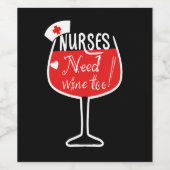 ナースはワインを必要としナース卒業GIN ワインラベル (シングルラベル)