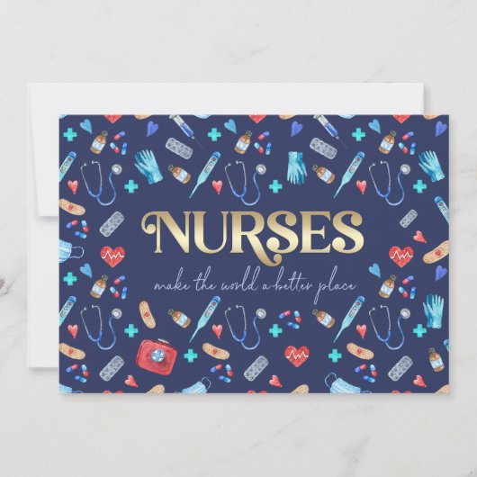 ナースは世界をより良い場所にするカスタムためのカード カード (正面)