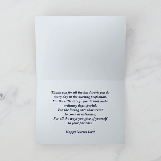 ナースは世界をより良い場所にするカスタムためのカード サンキューカード (内部)