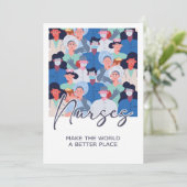 ナースは世界をより良い場所にするフラットカード サンキューカード (スタンド正面)