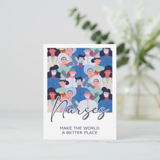 ナースは世界をより良い場所にする ポストカード (スタンド正面)