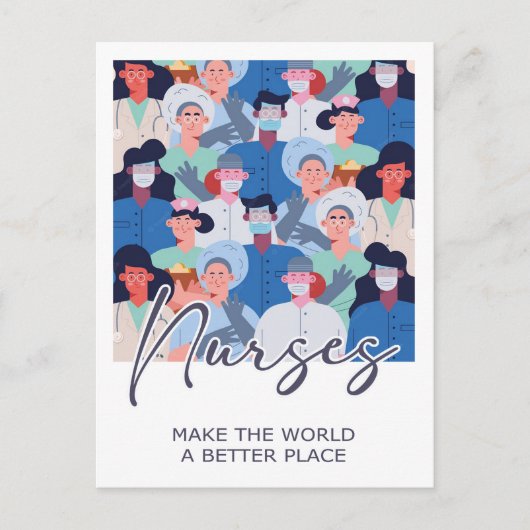 ナースは世界をより良い場所にする ポストカード (正面)