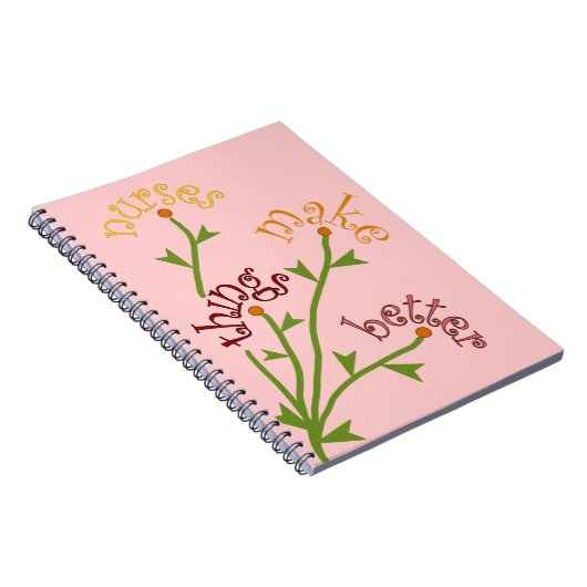 ナースは事によりよい花束のノートをします ノートブック (右側)