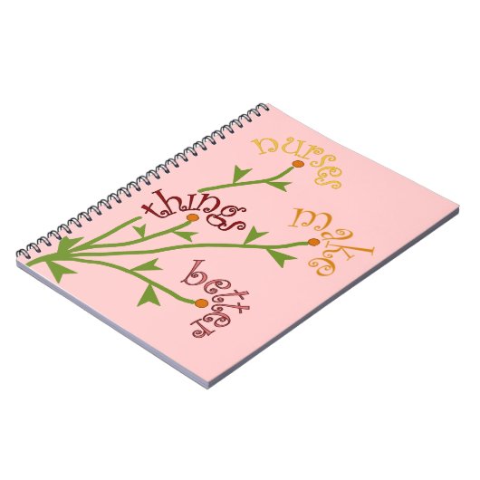 ナースは事によりよい花束のノートをします ノートブック (左側)