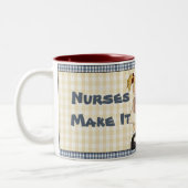 ナースは全てをより良いコーヒーマグにする ツートーンマグカップ (左)