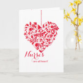 ナースは全ハートナースデイカード カード (黄色い花)